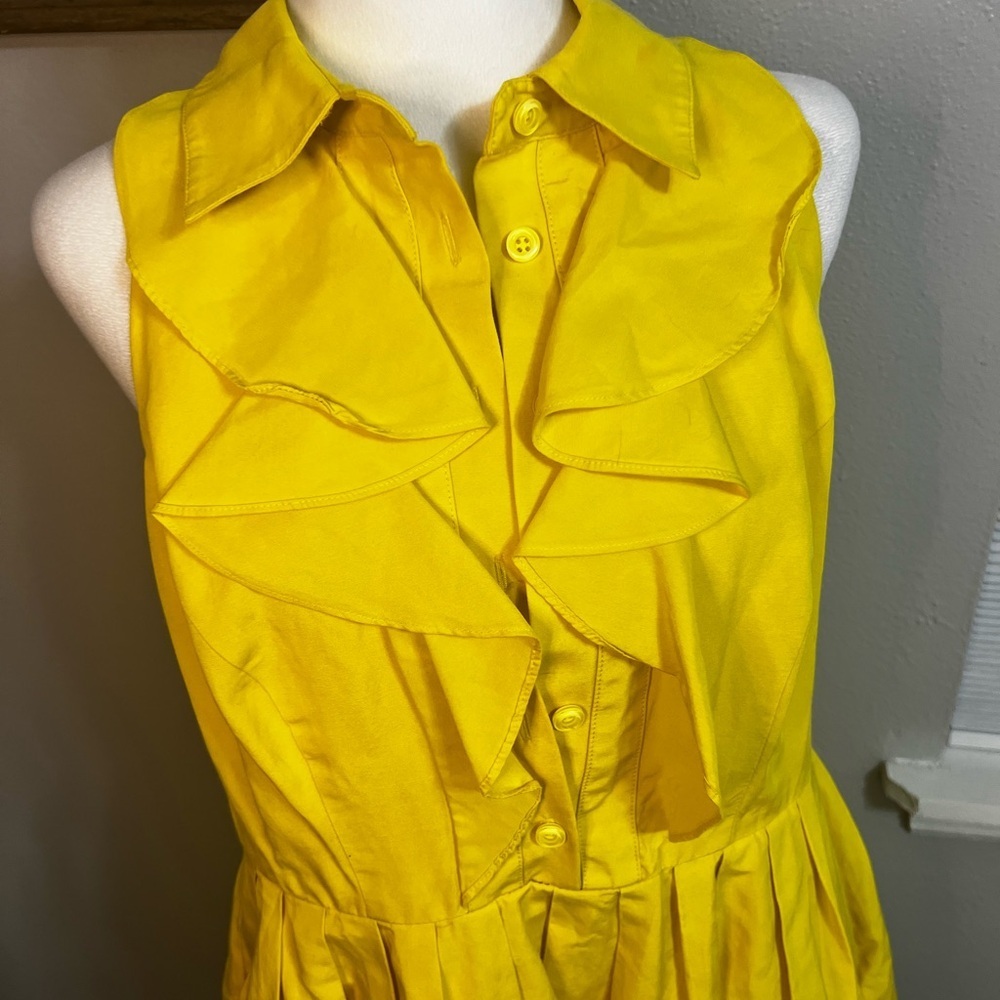Shoshanna yellow sleeveless dress 12
Ruffle Mini Pockets Cotton Silk - Picture 6 of 16